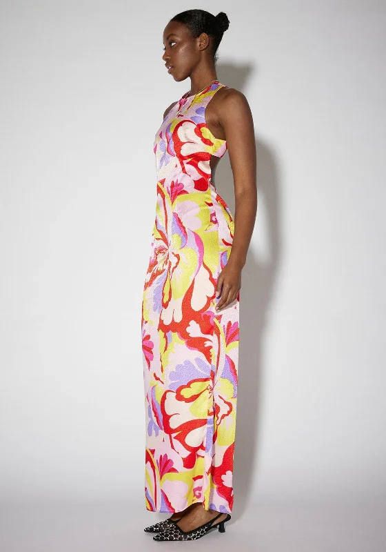 SOMETHINGNEW Amelia Sleeveless Maxi Dress, Blazing Yellow Multi