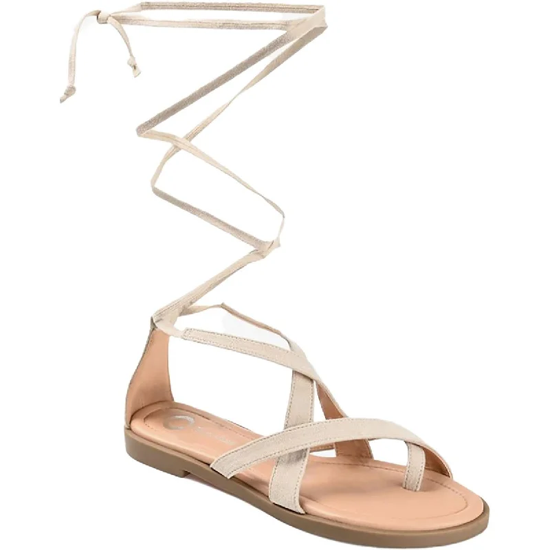 Charlee Womens Open Toe Ankle Tie Strappy Sandals