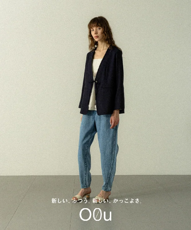 【LEFTOVERS】COLLARLESS JACKET