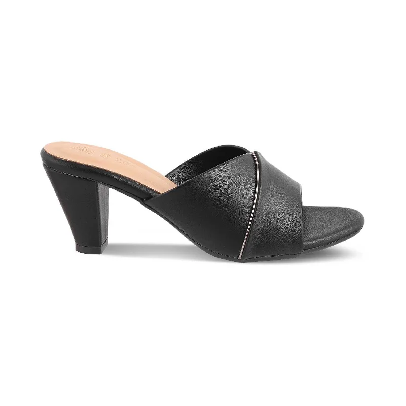 The Witty Black Women's Dress Block Heel Sandals Tresmode