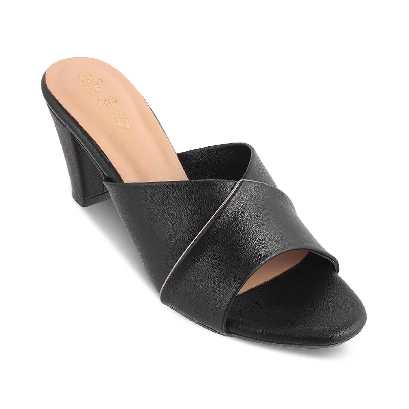 The Witty Black Women's Dress Block Heel Sandals Tresmode