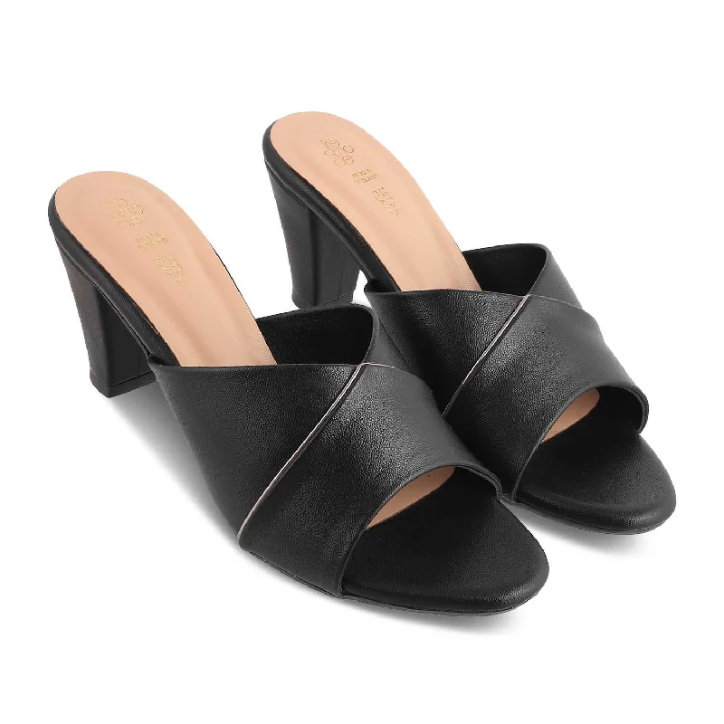 The Witty Black Women's Dress Block Heel Sandals Tresmode