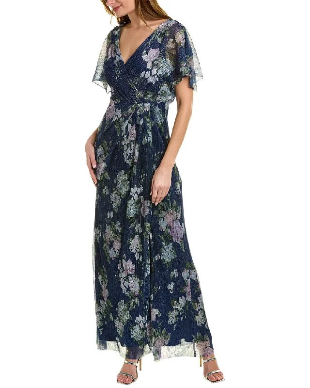 Incredible Savings Inside!Adrianna Papell Metallic Mesh Gown