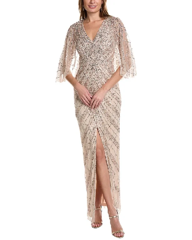 Best Offers of the Month!Aidan Mattox Fully Beaded Column Gown