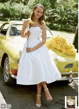Find Your Perfect Deal Today!David's Bridal Satin Tea Length WG 3038