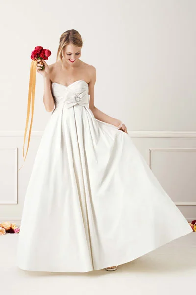 The Sale You’ve Been Waiting For!David's Bridal Strapless Shantung Taffeta Sweetheart Ball GownSty