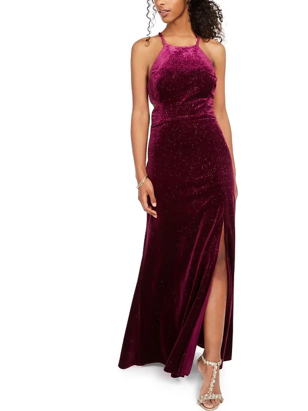 Limited Edition, Limited Price!Juniors Womens Glitter Maxi Evening Dress