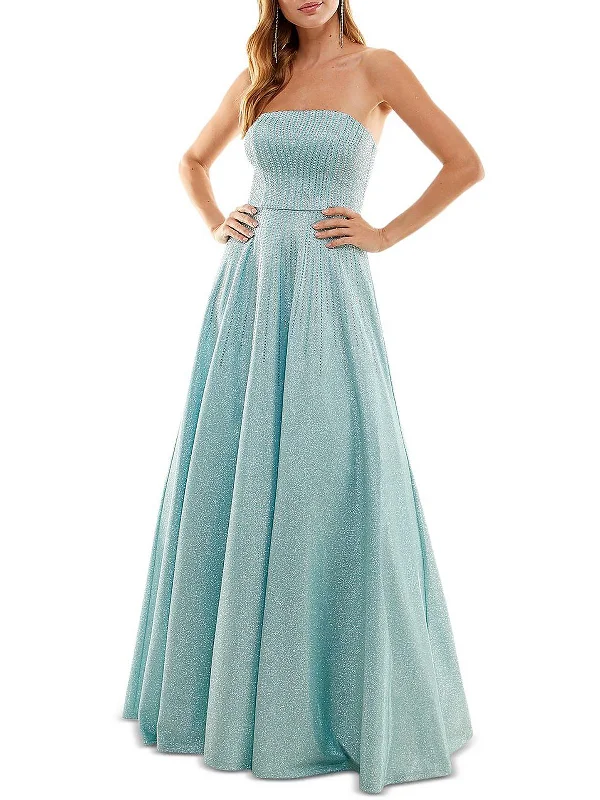 Crazy Discounts Inside!Juniors Womens Rhinestone Lace Up Evening Dress