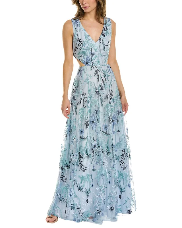 One Click Away from Big Savings!Marchesa Notte Sleeveless Gown