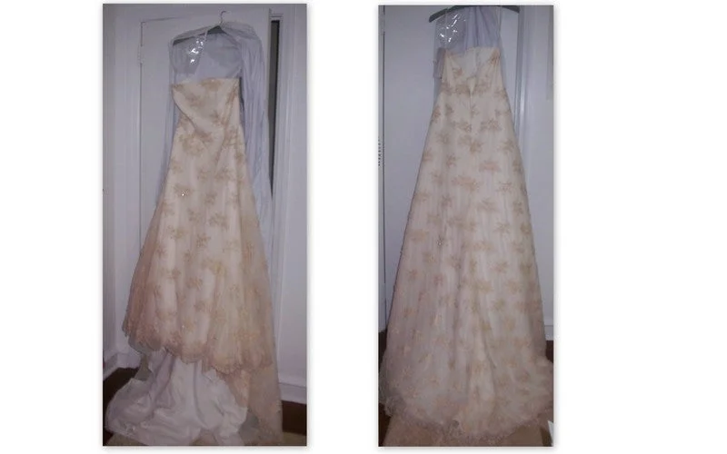 Exclusive Offers You’ll Love!Monique Luo Strapless A-Line Beaded CQ101 Ivory