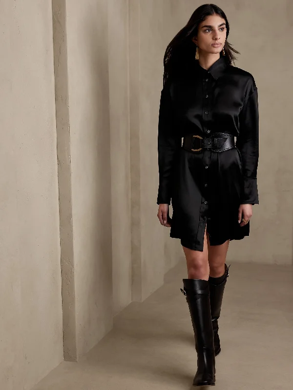 The Best Deals Won’t Wait!Muse Silk Shirtdress