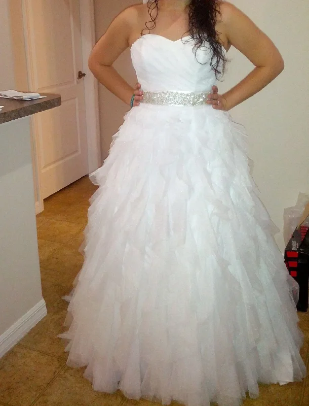 Save More with Every Purchase!Other Galina Soft White Strapless Dot Tulle Ball Gown