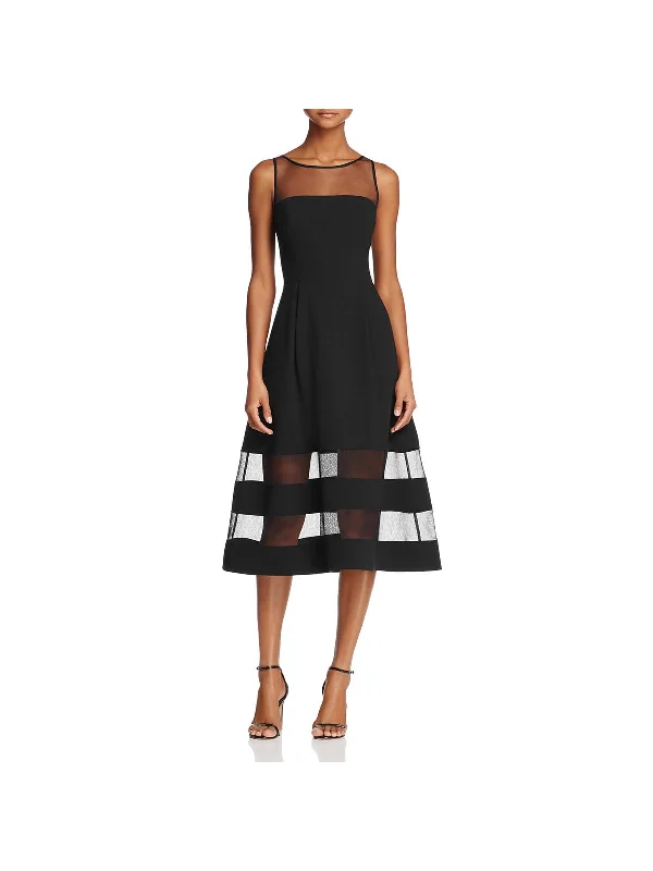Hurry! While Supplies Last!Womens Crepe Mesh Cocktail Dress