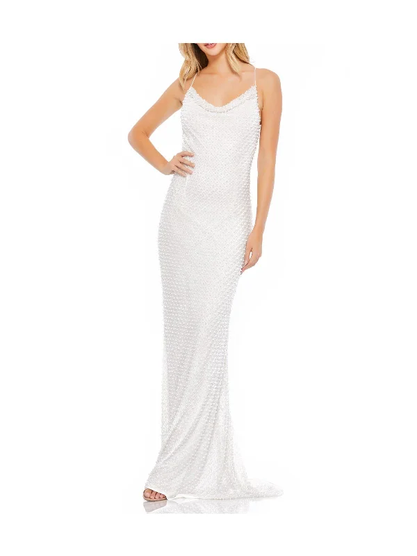 Don’t Wait – Deals Won’t Last!Womens Embellished Lace-Up Evening Dress
