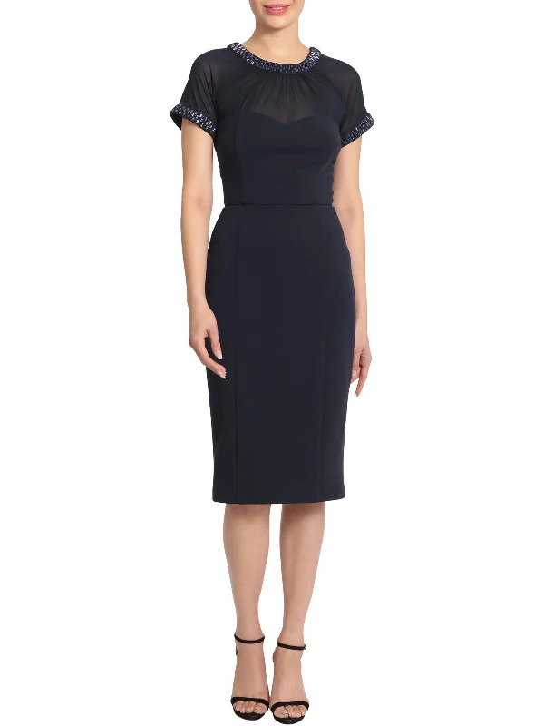 Don't Miss Out!Womens Embellished Sheer Sheath Dress