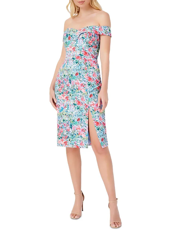 Save Money, Shop Happy!Womens Floral Midi Cocktail and Party Dress