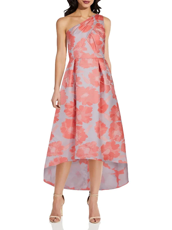 Unmissable Offers Await!Womens Jacquard Hi-Low Evening Dress