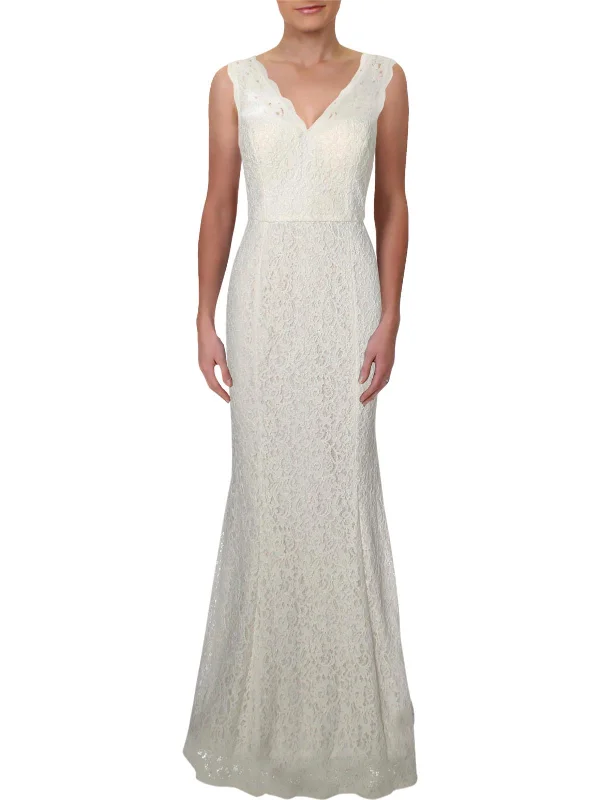 Huge Savings – Act Now!Womens Lace Sleeveless Evening Dress