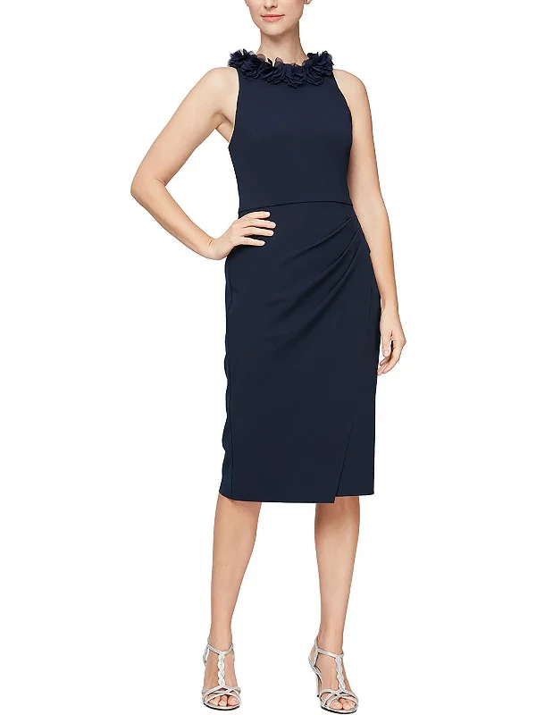 Shop Early, Save Big!Womens Ruffle Knee Evening Dress