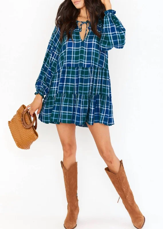 Don’t Wait – Deals Won’t Last!Ainsley Mini Dress In Green Plaid