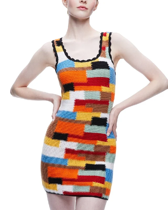 Save More When You Shop More!alice + olivia Veronique Wool-Blend Mini Dress