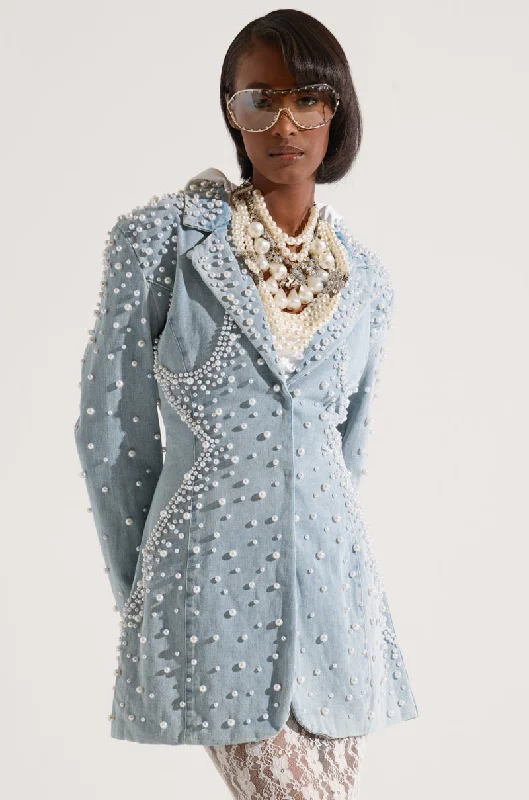 Get More, Spend Less – Shop Now!ALIX PEARL EMBELLISHED BLAZER