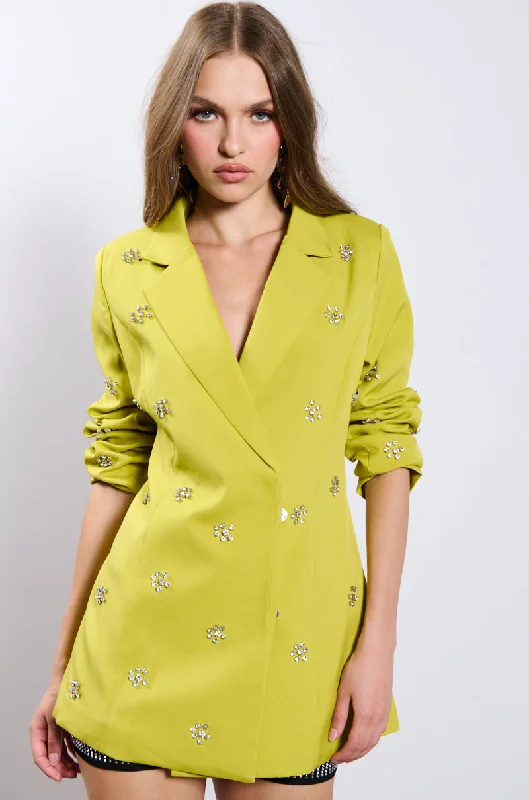 Best Price of the Season!ALL THE WAY UP EMBELLISHED BLAZER