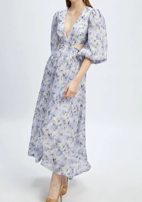 Must-Have Deals Inside!Allston Midi Dress In Lilac Flrl