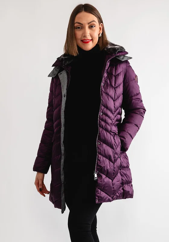 Biggest Sale of the Season!Barbara Lebek Metallic Padded Coat, Purple