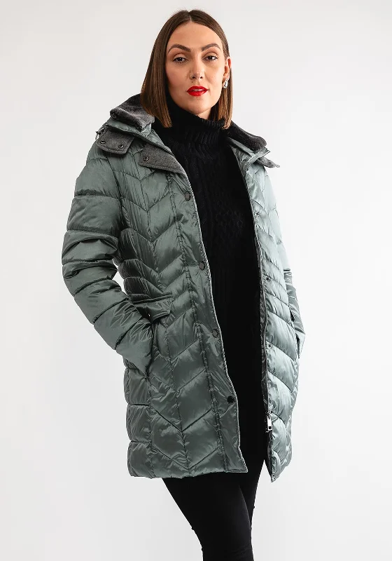 Exclusive Deals Just for You!Barbara Lebek Metallic Padded Coat, Sage Green