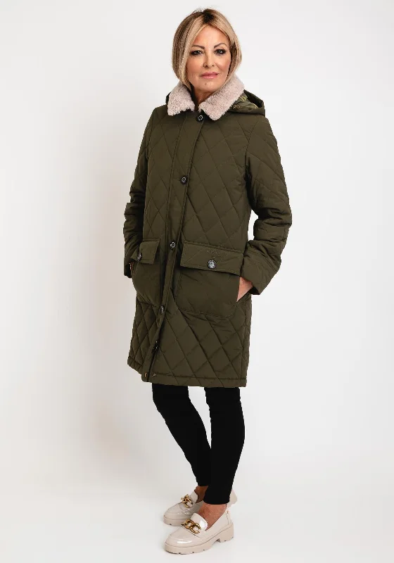 Exclusive Offers You’ll Love!Barbour Womens Fox Quilted Long Jacket, Khaki