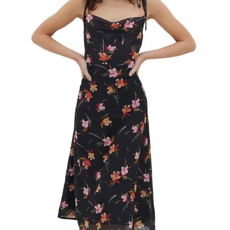 Your Chance to Save is Now!Beachy Oasis Midi Dress In Black