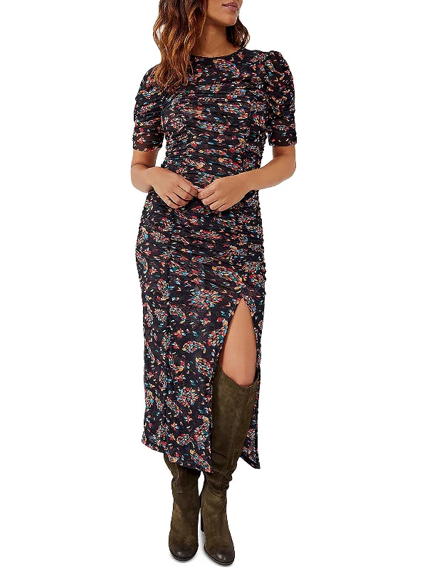 Save More with Every Purchase!Briella Womens Ruched Long Midi Dress
