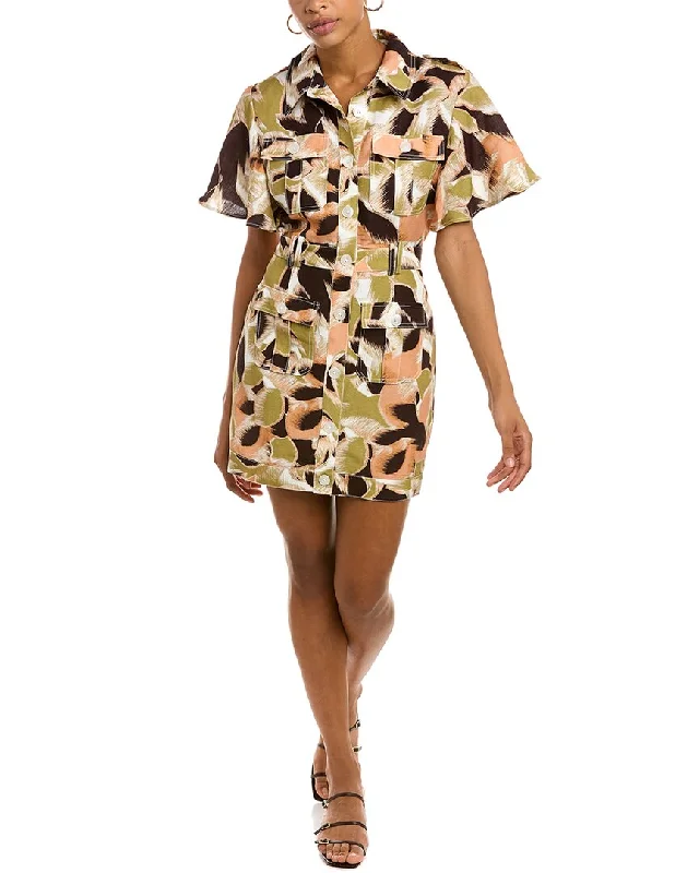Unbeatable Prices!C/MEO COLLECTIVE Missing You More Linen-Blend Mini Dress