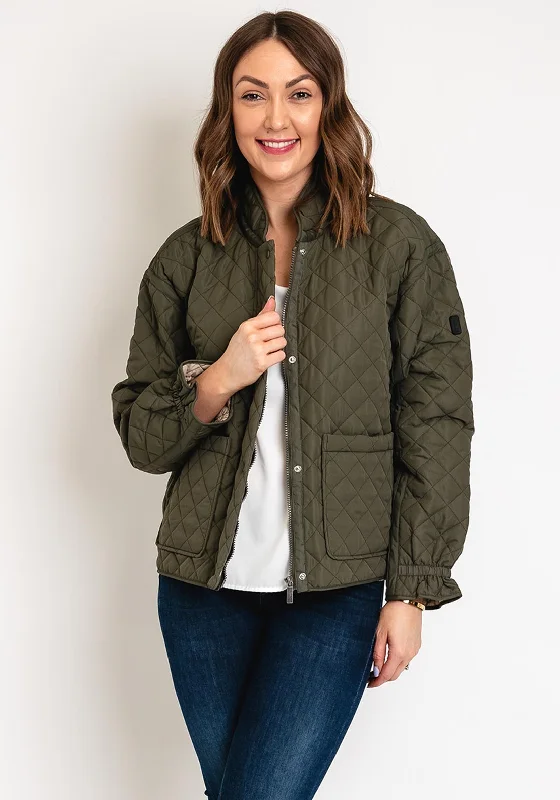 Limited-Time Price Drop!Etage Diamond Quilted Short Jacket, Army Green