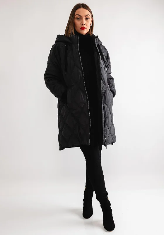 Shop Now and Save!Etage Quilted Hooded Coat Black, Charcoal Grey