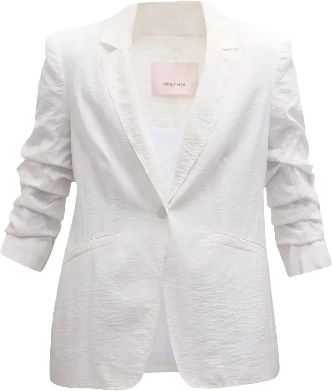 Shop Now and Save!Cinq a Sept Women's Khloe Tumbled Woven Blazer, White