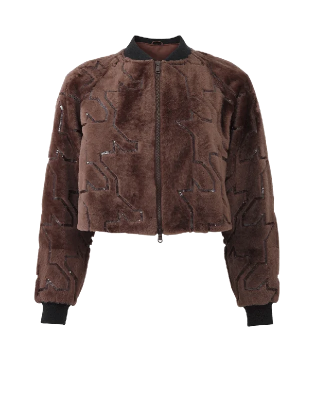 Your Best Deals Are Here!Cropped Shearling Bomber