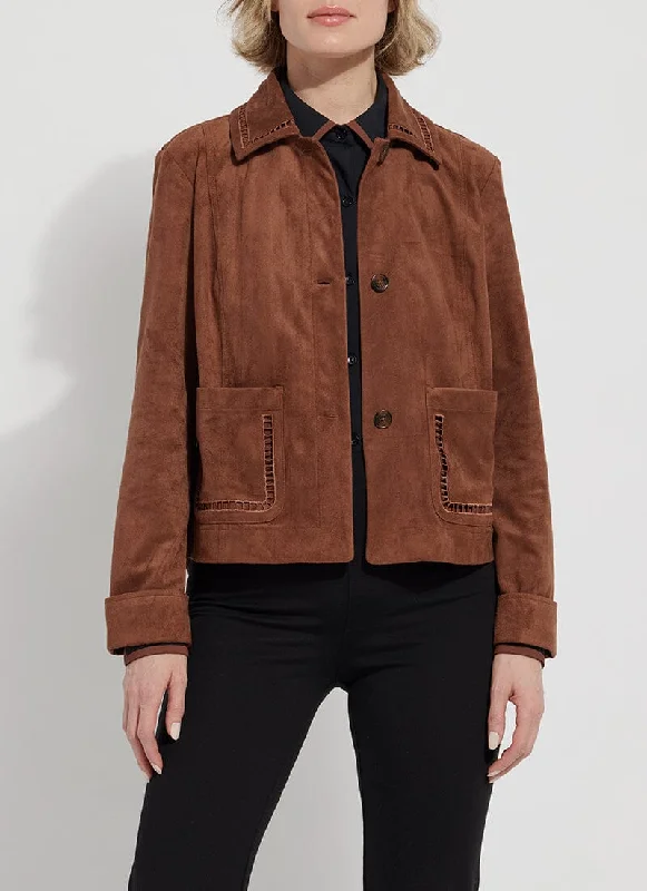 Your Exclusive Offer Awaits!Demi Embroidered Vegan Suede Jacket