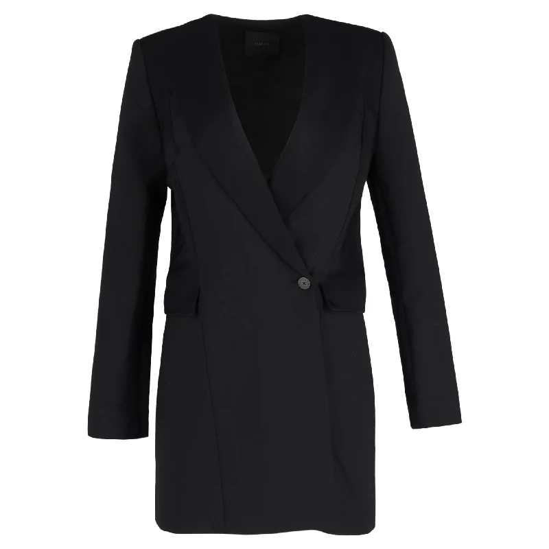 Your Wallet Will Thank You!Dion Lee Blazer Mini Dress in Black Wool Polyester