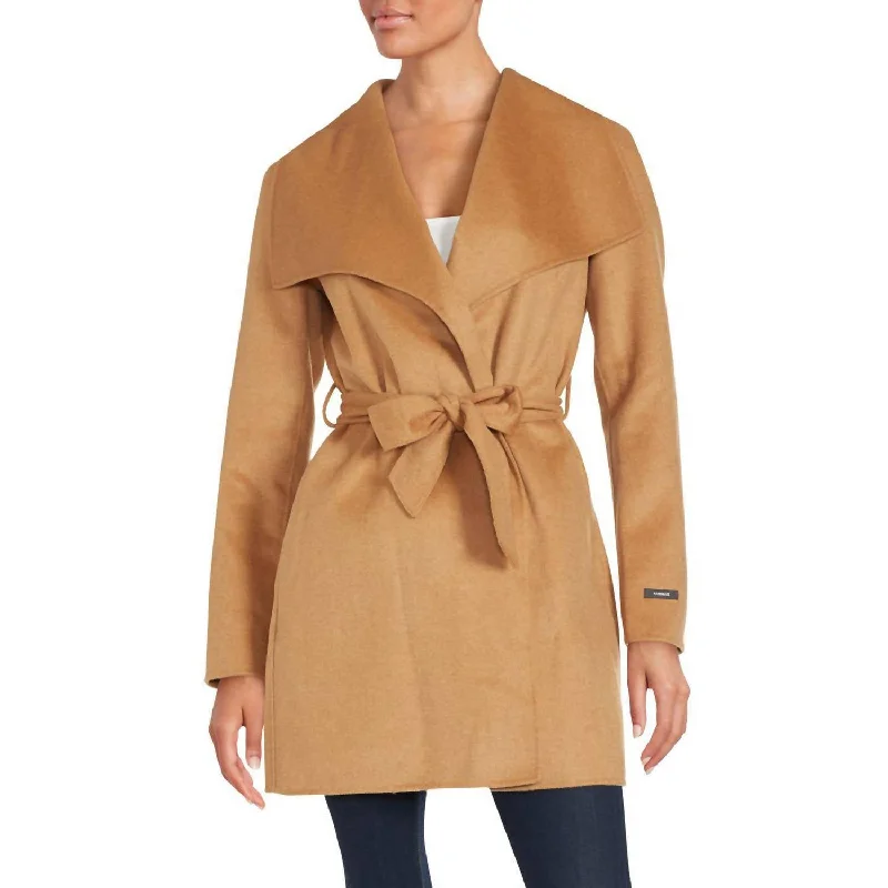 Act Fast – Limited Time Savings!Double Face Wool Belted Wrap Coat In Camel