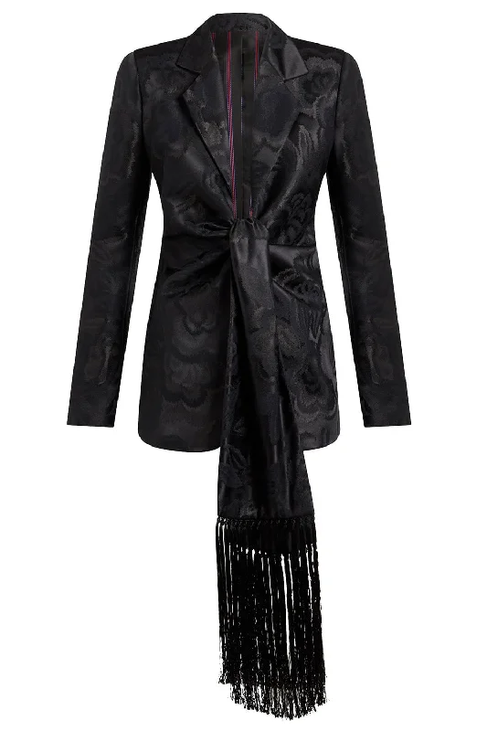 The Best Sale of the Year!Tie Front Fringe Blazer