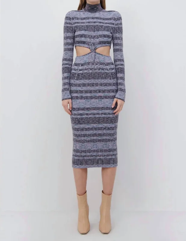 Find the Best Deals Here!Fable Midi Dress In Midnight Space Dye