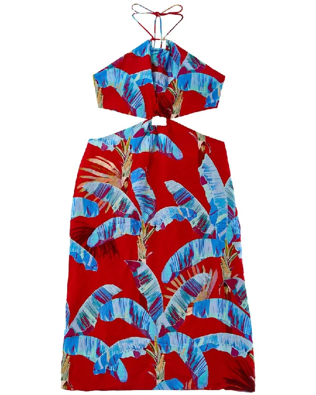 Act Fast – Limited Time Savings!FARM Rio Cutout Linen-Blend Midi Dress