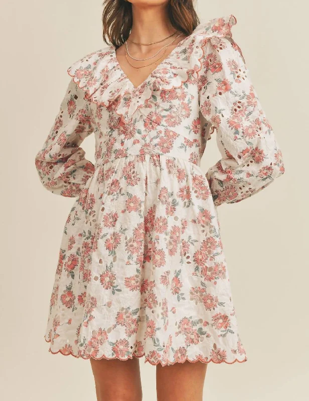 Your Dream Deal is Here!Fiona Floral Tie Back Mini Dress In Multi