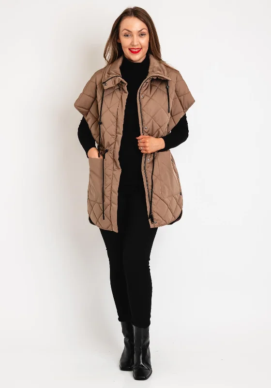 Find Your Perfect Deal Today!Frandsen Drawstring Waist Quilted Gilet, Camel