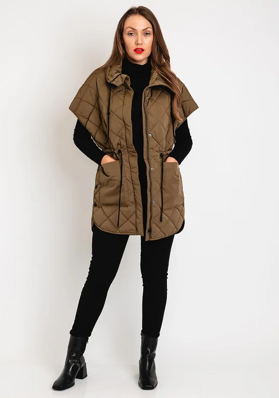 Instant Savings Await!Frandsen Drawstring Waist Quilted Gilet, Khaki