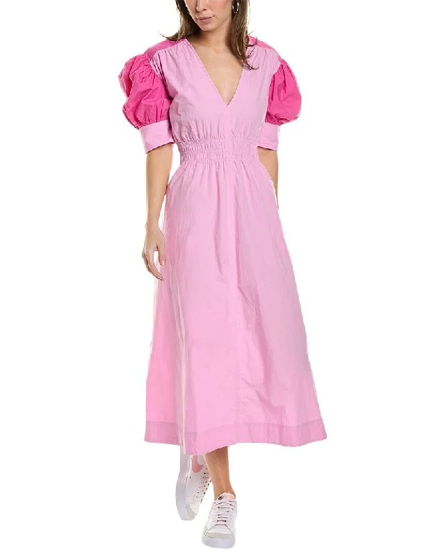 Shop Now and Save!GANNI Smocked Midi Dress