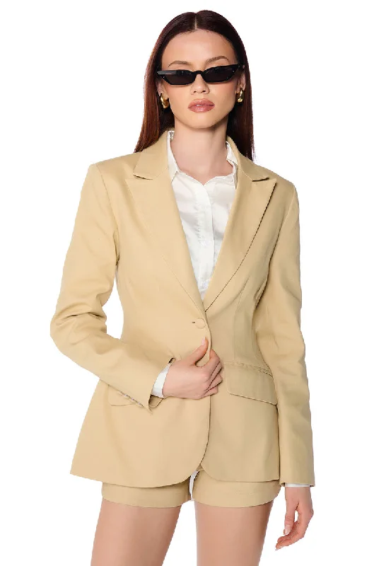 Save Like Never Before!HANSEL KHAKI FITTED BLAZER