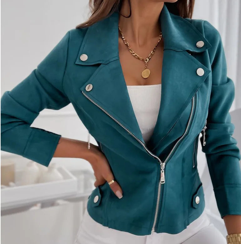 Must-Have Deals Inside!Janice | Suede Biker Jacket